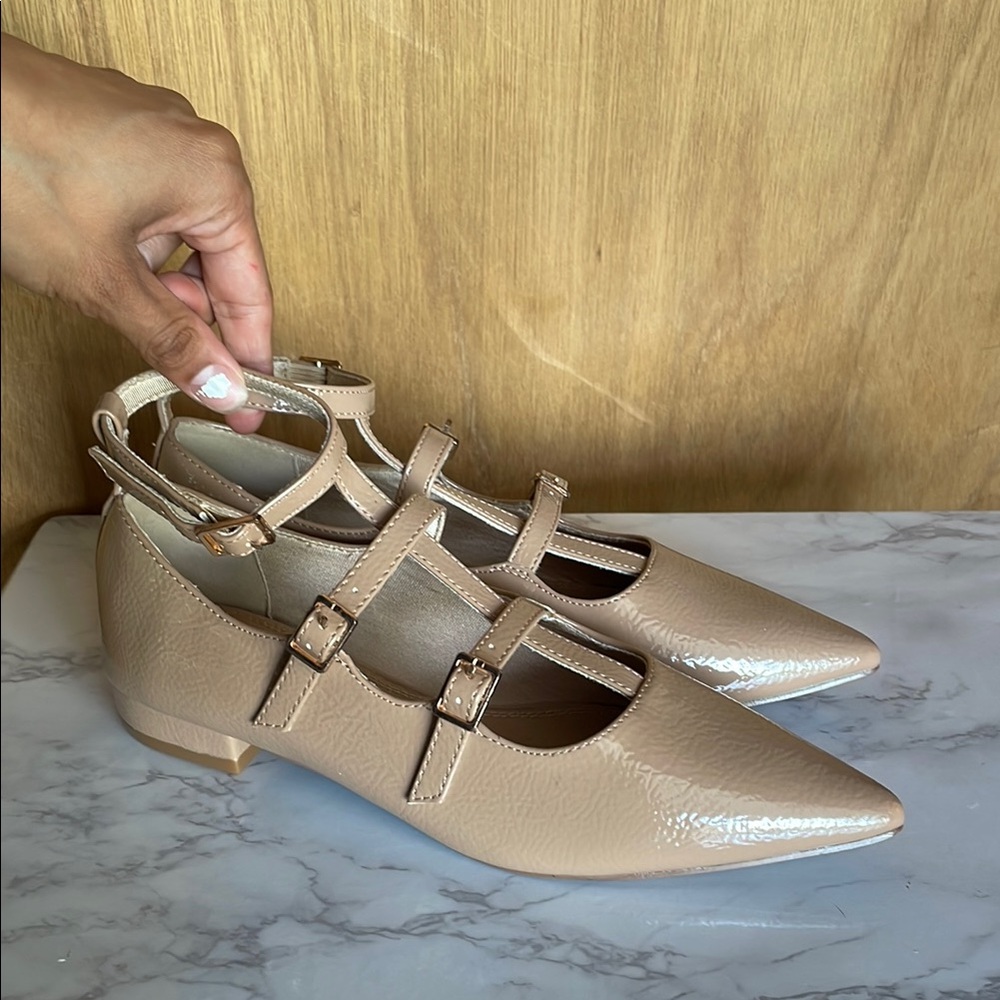 Brand New ASOS Women’s Tan T-Strap Heels